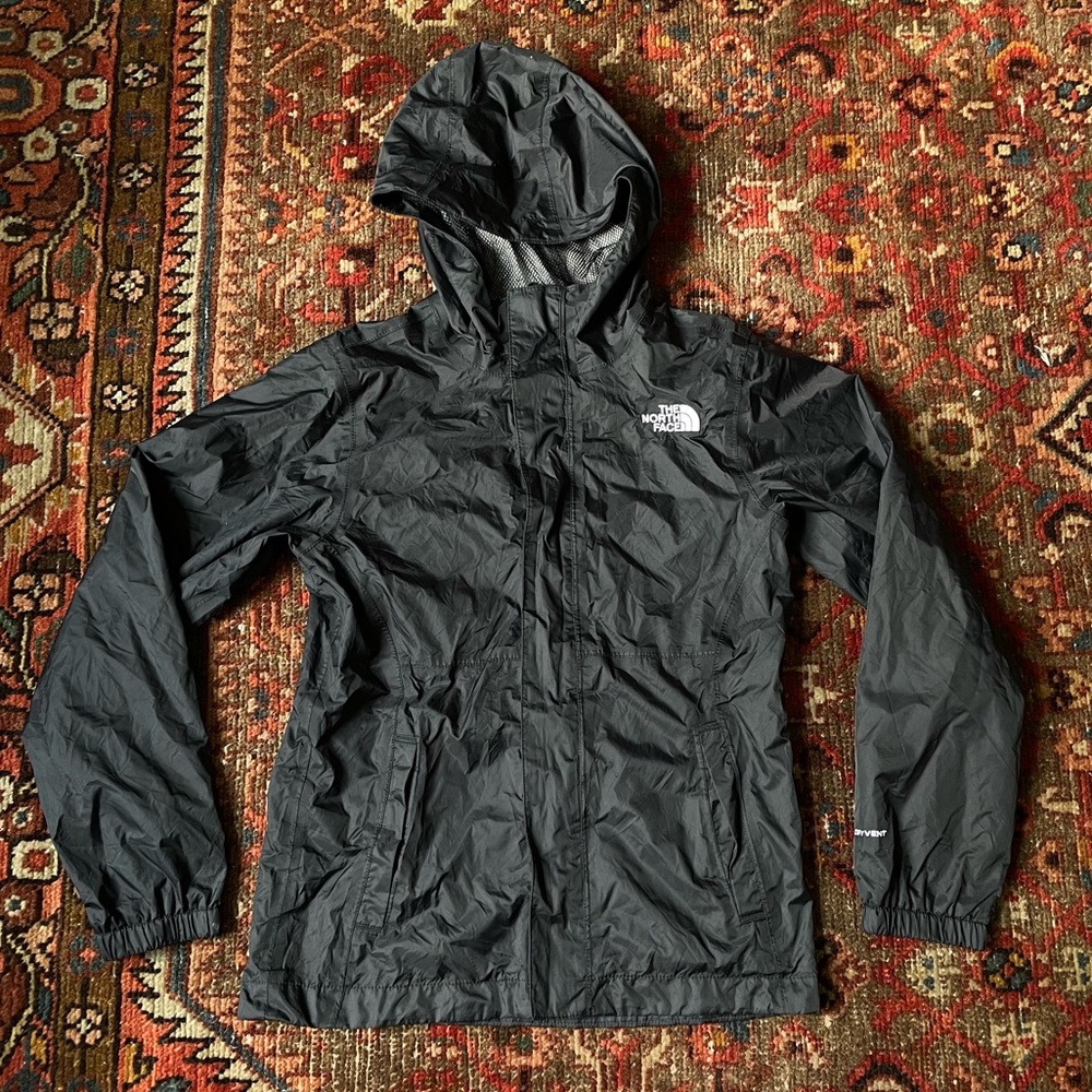 Black North Face Girls Rain Jacket